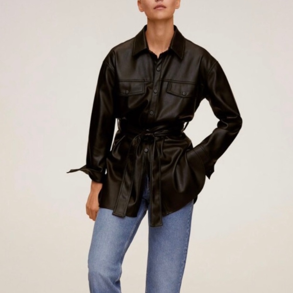 Mango Leather Jacket - image 6